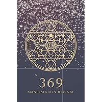 369 Manifestation Journal: Manifesting 3-6-9 Power Technique Workbook, Method for Low of Attraction Writing Exercise Notebook Affirmation to Your Desires with Glitter Gold Moon Sign Cover