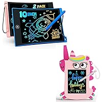 TEKFUN 2 Pack 10in LCD Writing Tablet Coloring Doodle Board +4.5IN LCD Drawing Tablet Toys for Girls