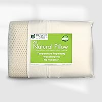 OrganicTextiles Natural Latex Pillow with Organic Cotton Cover, King Size, Medium, GOTS Certified, Pressure Relief, Neck Pain Relief, Bed Pillow for Side, Back and Stomach Sleeper