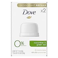 Dove Deodorant Refills Refill Kit 0% Aluminum Cucumber & Green Tea Aluminum Free Deodorant 1.13 oz