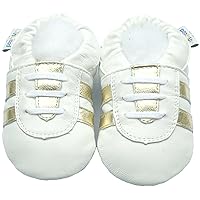 Leather Baby Soft Sole Shoes Boy Girl Infant Children Kid Toddler Crib First Walk Gift Sport White (12-18month, White)