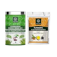 Turmeric Blackpepper Powder and Green Super Food Powder