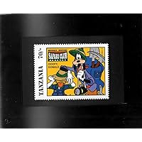 Tchotchke Framed Stamp Art - Disney - Mickey Mouse Safari Club - Donald & Goofy