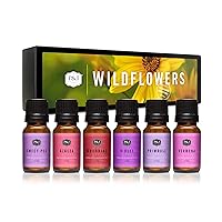 P&J Trading Wildflowers Set of 6 Fragrance Oils - Azalea, Woodbine, Primrose, Verbena, Sweet Pea, Violet Scented Oils for Candle Scents, Soap Making, Diffuser Oil