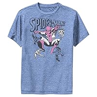 Marvel Comics Retro Spidey Poses Boys Short Sleeve Tee Shirt