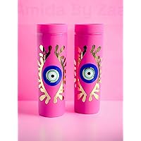 16 oz Tumbler with Amida by Zaa Custom Design - Evil Eye (Hot Pink)