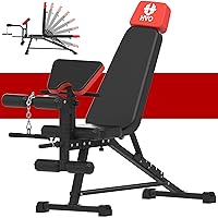 Weight Bench with Leg Extension Curl: Workout Bench Adjustable Roman Chair