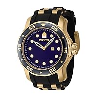 Invicta Men's Pro Diver 48mm Silicone, Stainless Steel Quartz Watch, Black (Model: 46978)
