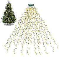 Christmas Tree Lights, 400LED 16 Lines Christmas Lights for Tree 8 Modes for 6ft-7ft Christmas Tree, UL Certified Indoor Outdoor Christmas Decorations 16 * 6.6ft Drops Warm White