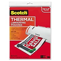 Scotch TP385420 Letter Size Thermal Laminating Pouches, 3 mil, 11 1/2 x 9, 20/Pack