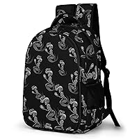 Rock Skull Mermaid Travel Laptop Backpack Large Capacity Bag Business Shoulder Bags Funny Daypack for Men and Women