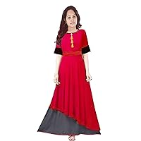 Women Long Dress Cotton Maxi Dress Bohemian Frock Suit Ethnic Party Wear Tunic Red Plus Size
