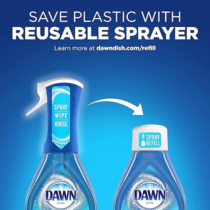 Dawn Powerwash Spray Starter Kit, Platinum Dish Soap, Fresh Scent, 1 Starter Kit + 1 Dawn Powerwash Refill, 16 fl oz each (Pack of 2)