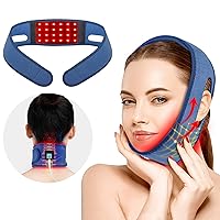 Astarexin Red Light Therapy for Neck, Led Red & Infrared Light Therapy Belt for Face Chin, Wearable Redlight Therapy Chin Strap with 660nm & 850nm Two Wavelength (24 LEDs)