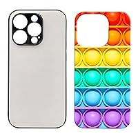 INNOSUB USA Sublimation Phone Cases Set of 5Pcs – Protective Case Compatible with iPhone 14 Pro MAX Includes Tempered Glass Inserts – Cell Phone Case Supports Wireless Charging