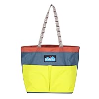 KAVU Twin Falls Tote Shoulder Strap Canvas Color Block Bag