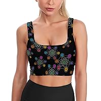 Metatron's Cube Women's Sports Bras Workout Yoga Bra Padded Fitness Crop Tank Tops