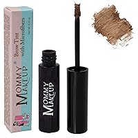 Brow Tint with Microfibers in Blonde (A Warm Blonde) Natural Looking Eyebrow Makeup, Cover Gray Hairs - Water Resistant, Clump Free, Long Lasting Tinted Brow Gel by Mommy Makeup