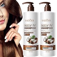 SADOER Shampoo, Sadoer Coconut Oil Shampoo, Sadoer Dandruff Shampoo, 500ML Fluffy Cleansing Anti-Dandruff Shampoo (2 Bottles)
