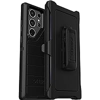 OtterBox Galaxy S23 Ultra (Only) - Defender Series Case - Black, Rugged & Durable - with Port Protection - Includes Holster Clip Kickstand - Microbial Defense Protection - Non-Retail Packaging