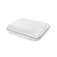 ThermaGel Cooling Memory Foam Pillow, Nanotex Coolest Comfort Fabric technology, Ventilated Design for Maximum Airflow, Medium Support, Oversized for All Sleep Styles, White, Standard Size