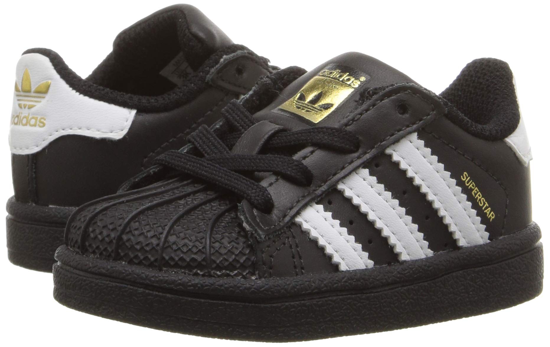 adidas Originals Infant Superstar Sneaker, Core Black/White/White, 8K