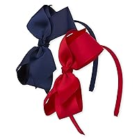 The Children's Place Girls' Headband 2-Pack, Navy/RED-2 Pack, NO Size