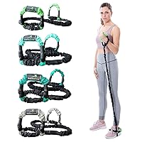 DartBand Premium Resistance Bands with Handles,Door Anchor,and Carabiner Clip for Athletic Training,Rehab,Strength Training,Yoga,Physical Therapy,Home Workout Solution-Medium Resistance