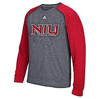 adidas Northern Illinois Huskies Gray/Red Ultimate Crew Pullover