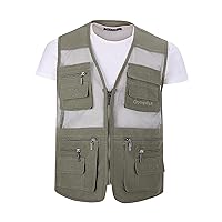 Mens Mesh Lightweight Vest Outdoor Work Fishing Hunting Extra Pockets Vest