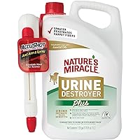 Nature's Miracle Urine Destroyer Plus for Dogs, Enzymatic Formula for Severe Dog Urine Stains, 1.33 gal
