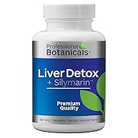 Liver Detox and Cleanse Supplement, Herbal Liver Support Supplement with Milk Thistle Seed Extract, Silymarin 80%, Organic Blessed Thistle, Dandelion Root, - 60 Vegetarian Capsules