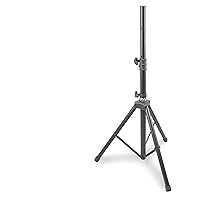 Universal Speaker Stand - Mount Holder Heavy Duty Rubber Capped Tripod, Adjustable Height from 36.2 x 58.0 inches; Locking Safety PIN and 35mm Compatible Insert; On-Stage or In-Studio Use- PSTND1,Black