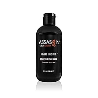 Assassin Bar None Salicylic Face Wash Men's, Non-Abrasive Face Exfoliant for Combination and Oily Skin, Unclogs Pores and Tones Skins, 8 Fl Oz