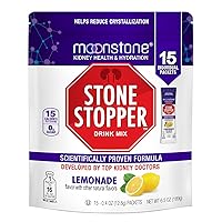 Kidney Stone Stopper Drink Mix Lemonade Flavor, Outperforms Chanca Piedra & Kidney Support Supplements, Developed by Urologists to Prevent Kidney Stones and Improve Hydration, 15 Day Supply