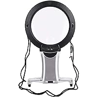 Magnifying Glass with Light Portable Hands Free LED 6X Magnifier Desk Stand Neck Hang Magnifier for Low Vision Visually Impaired Seniors ly Reading