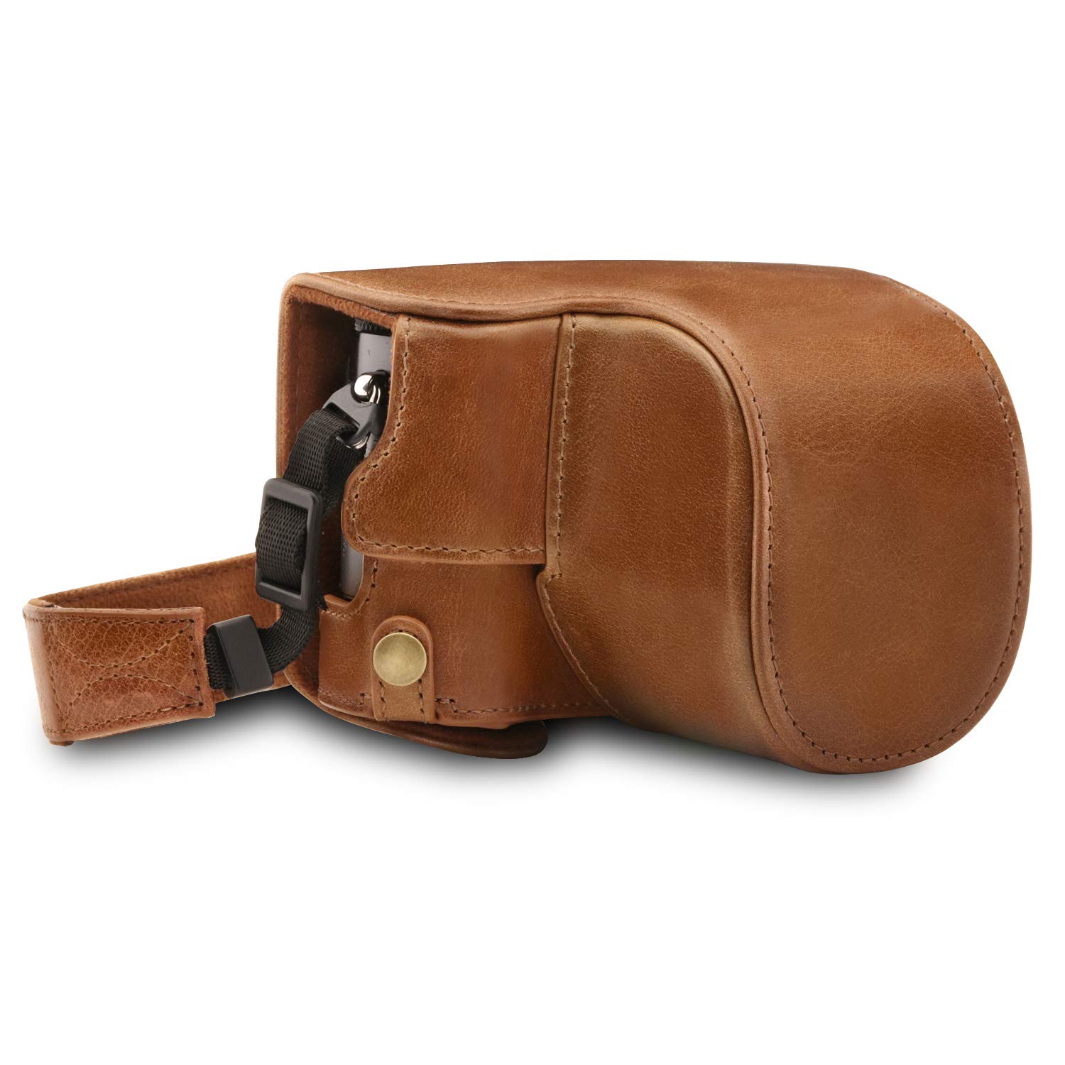 MegaGear Ever Ready Genuine Leather Camera Case Compatible with Panasonic Lumix DC-LX100 II