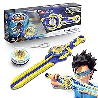 Infinity Nado Battling Top Burst Gyro Toy, Spinning Top w/ Sword Launcher, Battle Game Set Toys for 5 6 7 8 9 10 Years Old Boys Girls, Gifts for Boys Girls Kids - Fury Wave Dragon