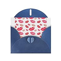 NEZIH Lips Print Note Cards Thank You Cards All Occasion Cards Christmas Birthday Graduation Anniversaries