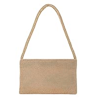 [Peiiwdc] Shoulder Bag, Fashion Glitter Aluminum Beaded Evening Bag Clutch Purse Underarm Handbag Shoulder Bag Surprise Gift for Girlfriend