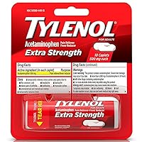 TYLENOL Extra Strength Caplets 10 ea (Pack of 10)
