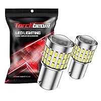 Torchbeam 1156 LED Bulb White Super Bright, 1141 1003 BA15S 7506 7507 P21W LED Bulbs with Projector Replacement for Reverse Backup Parking Tail Brake DRL Turn Signal Light, Pack of 2