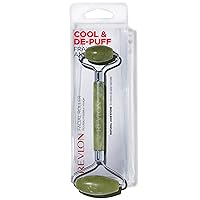 Revlon Jade Stone Face Roller, Dual-Sided Face Massager to Cool and De-Puff, Jade, 1 Count