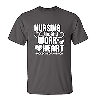 Trenz Shirt Company Nursing Heart Short Sleeve T-Shirt