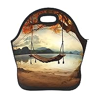 Autumn Swing and Tree Lunch Bag for Women Men Reusable Lunch Tote Bags Insulated Lunch Box Large Capacity Lunchbox Cooler Lunch Container for Work Office Picnic Travel