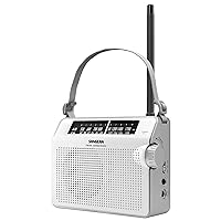 Sangean PR-D6WH AM/FM Compact Analog Portable Radio , White