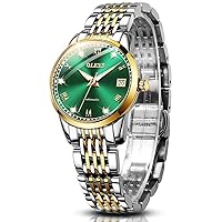 OLEVS Women's Automatic Diamond Stainless Steel Self Winding Luminous Waterproof Watch