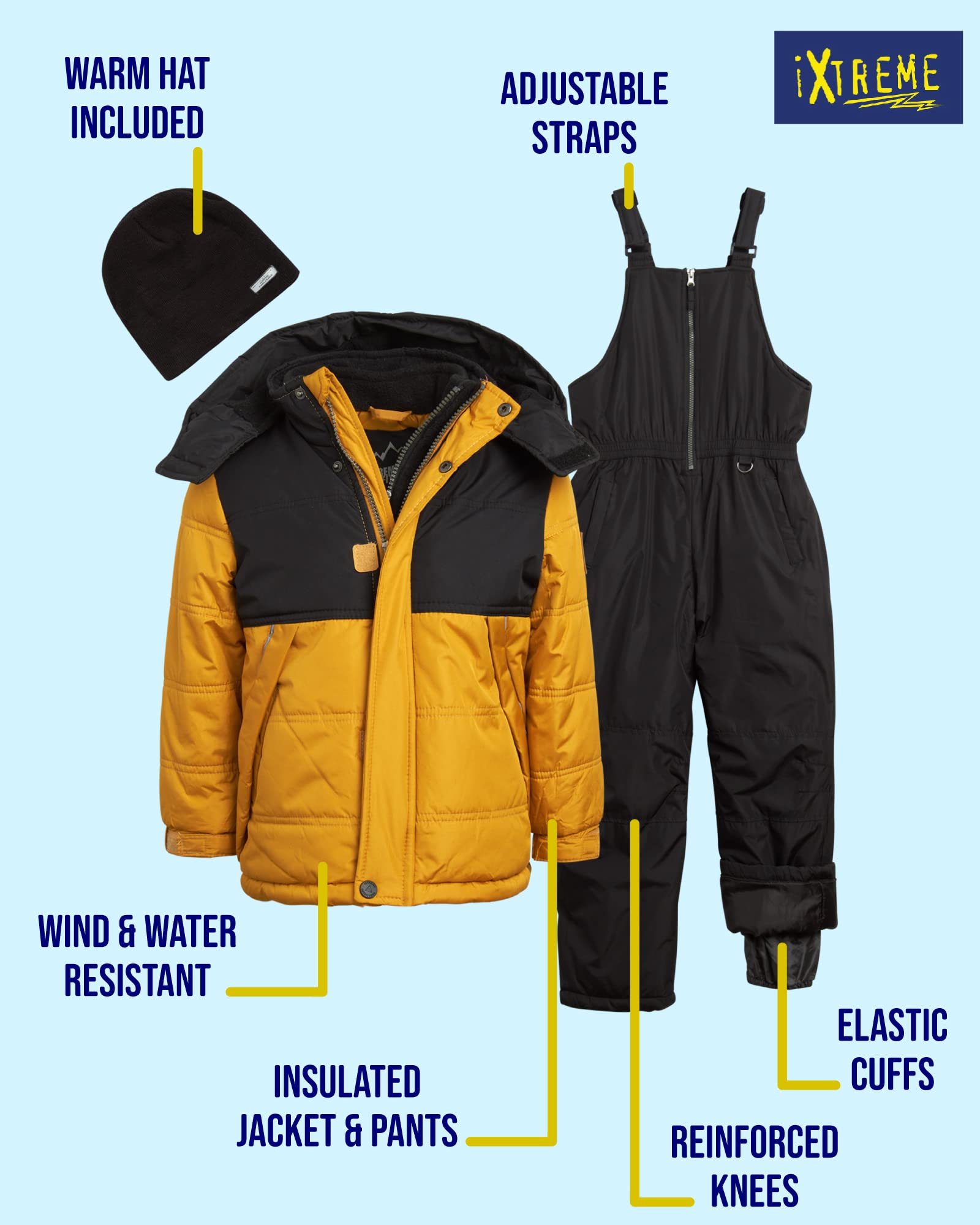 iXtreme Baby Boys' Snowsuit - 2 Piece Insulated Ski Jacket and Snow Bib (Toddler)