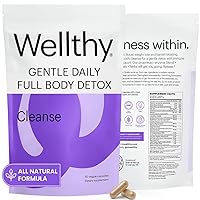 Wellthy Gentle Detox Cleanse for Bloating Relief, Gut Support & Water Loss (30 Day)