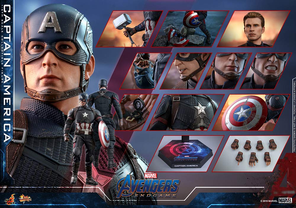 Hot Toys Movie Masterpiece Series MMS536 Captain America Avengers: Endgame End Game Sixth Scale 1/6 (2021) Collectible Chris Evans Action Figure